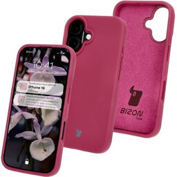 Bizon Silikonowe etui Soft Case do iPhone 16, ciemnofioletowe