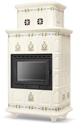 Piec kominek piecyk koza kaflowy ceramiczny obudowa kominkowa INSBRUCK