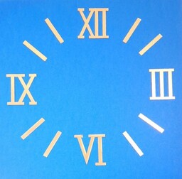 Komplet cyfr rzymskich 50mm /srebrny