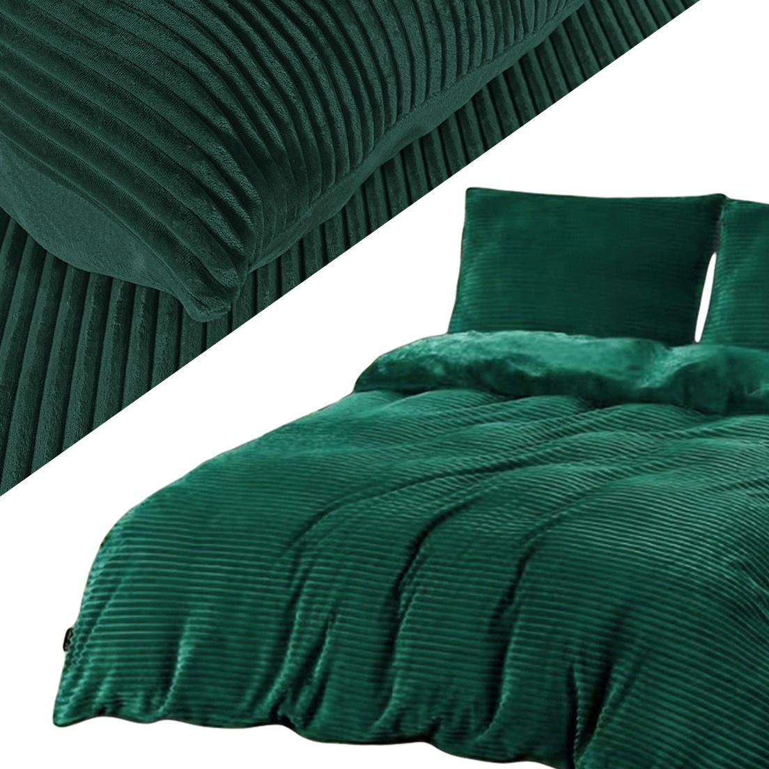 Pościel 160 x 200 3cz Mikrofibra Pluszowa Miś Pasy Ayse 2822