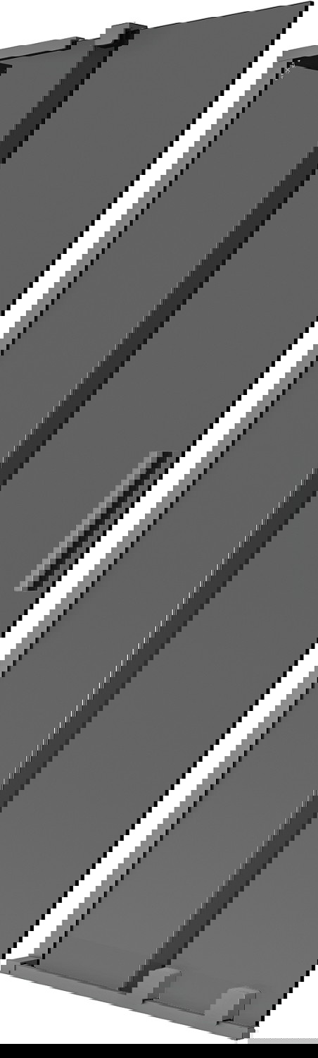 Mexen Velar L parawan nawannowy 2-skrzydłowy rozsuwany 75 x 150 cm, grafit, gun metal - 896-075-003-41-95