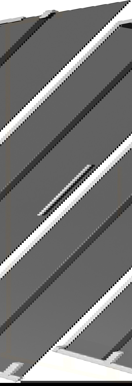 Mexen Velar L parawan nawannowy 2-skrzydłowy rozsuwany 80 x 150 cm, grafit, nikiel szczotkowany - 896-080-003-41-97
