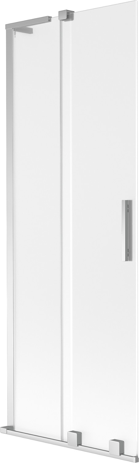 Mexen Velar L parawan nawannowy 2-skrzydłowy rozsuwany 70 x 150 cm, szron, chrom - 896-070-003-31-01