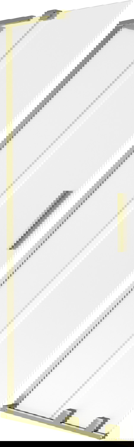 Mexen Velar L parawan nawannowy 2-skrzydłowy rozsuwany 70 x 150 cm, szron, złoty - 896-070-003-31-50