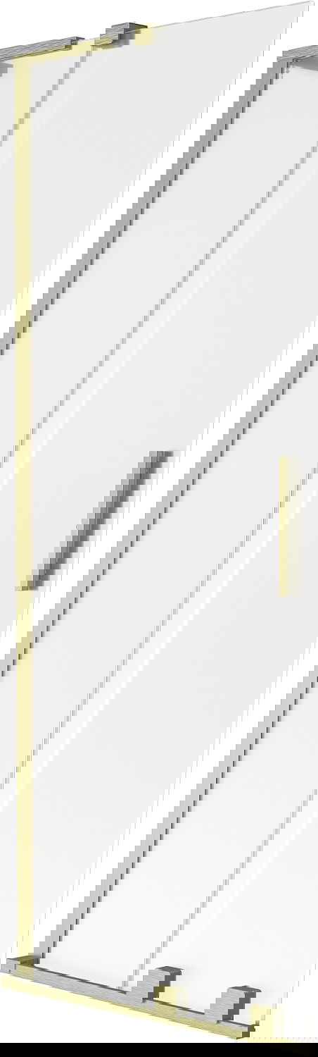 Mexen Velar L parawan nawannowy 2-skrzydłowy rozsuwany 70 x 150 cm, szron, złoty szczotkowany - 896-070-003-31-55