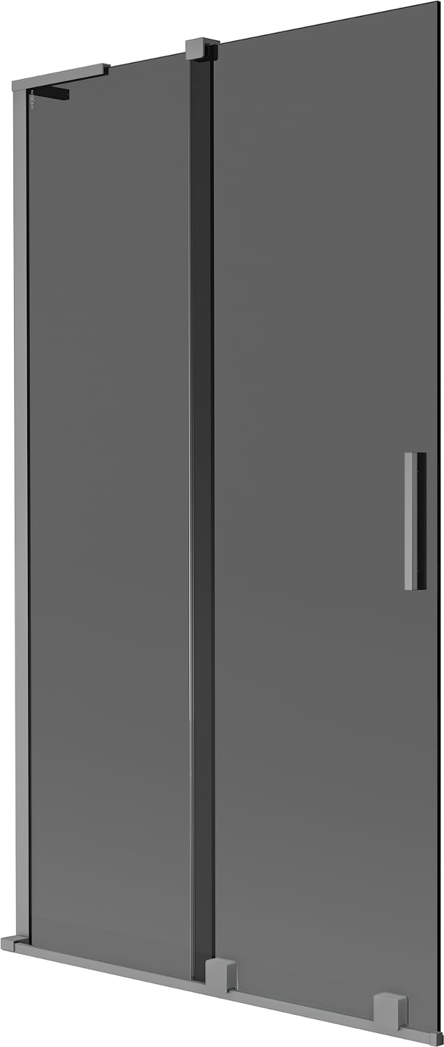 Mexen Velar L parawan nawannowy 2-skrzydłowy rozsuwany 100 x 150 cm, grafit, gun metal - 896-100-003-41-95