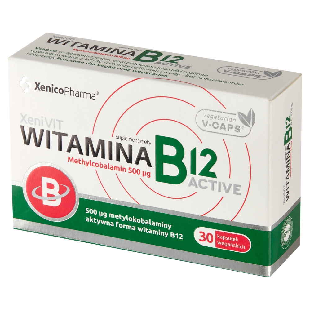 XenicoPharma Witamina B12 Active 500mcg metylokobalamina 30 vege kapsułek