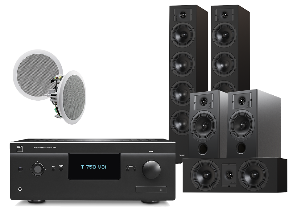 Yamaha T758 V3i (czarny) + Diva 6 + 3 + 7 (czarny) + RD 260