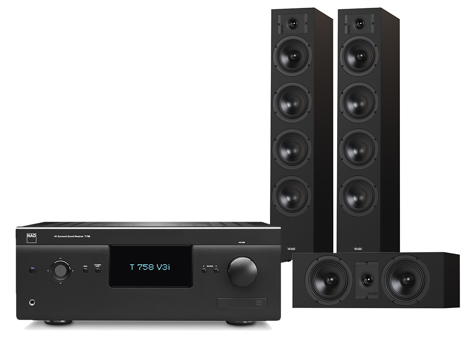 Yamaha T758 V3i (czarny) + Diva 6 + 7 (czarny)
