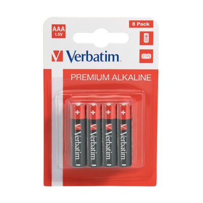 Verbatim Baterie alkaliczne AAA 1,5 V (AAA-LR03 Micro) - Liczba sztuk: 8 49502