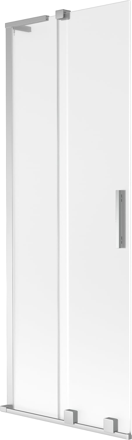 Mexen Velar L parawan nawannowy 2-skrzydłowy rozsuwany 75 x 150 cm, szron, chrom - 896-075-003-31-01