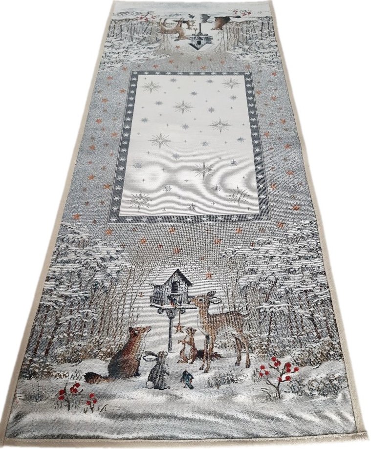 Bieżnik 40x100 cm ze zwierzętami gobelinowy