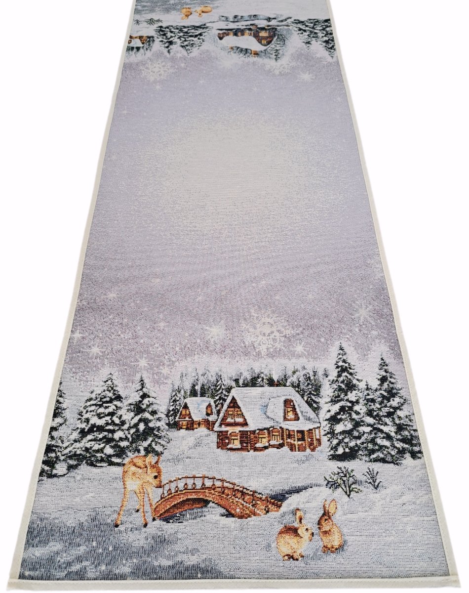 Bieżnik 40x100 cm ze zwierzętami gobelinowy