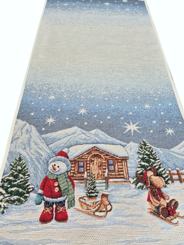 Bieżnik z bałwankiem 40x100 cm gobelinowy