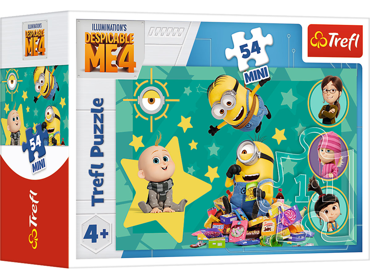 Trefl Mini Puzzle 54 Elementy Jak Ukraść Księżyc Gru I Minionki 19769