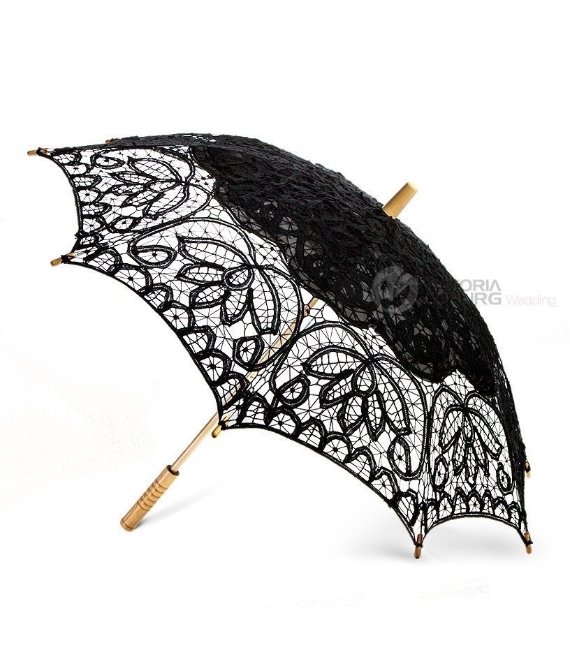 Parasolka koronkowa Mariboutique - czarna [uniw]