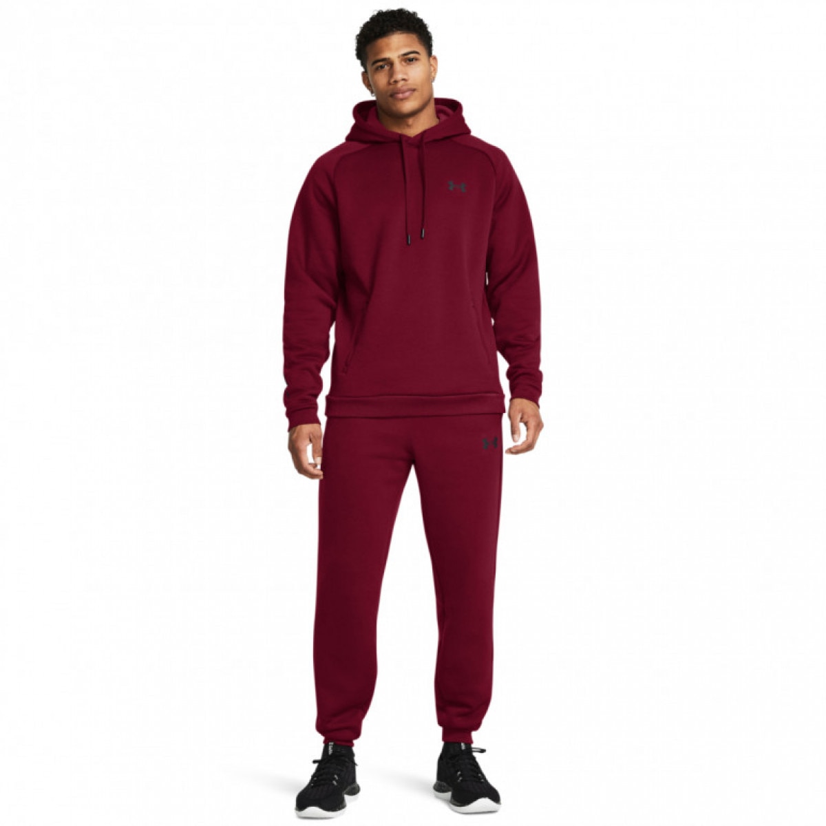 Męskie spodnie treningowe Under Armour UA Armour Fleece Pro Jogger - czerwone - UNDER ARMOUR