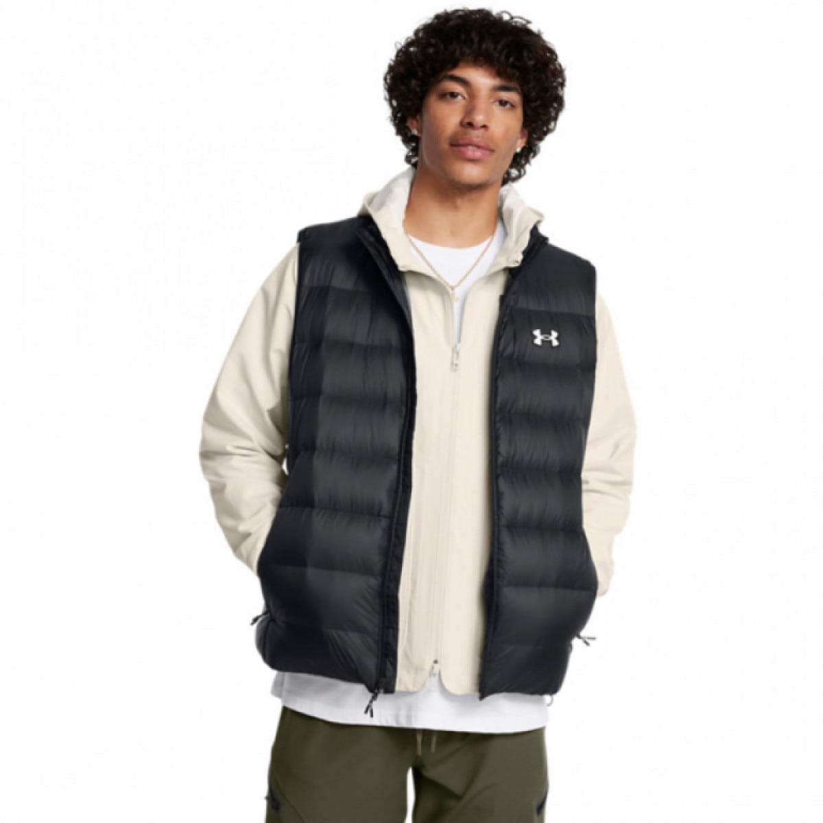 Męski bezrękawnik puchowy pikowany Under Armour Legend Down Vest - czarny - UNDER ARMOUR