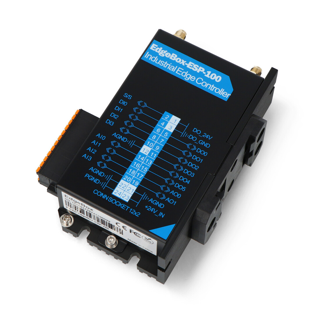 EdgeBox-ESP-100 - kontroler przemysłowy Edge 512KB + 8MB RAM + 16MB Flash - Seeedstudio 102991735
