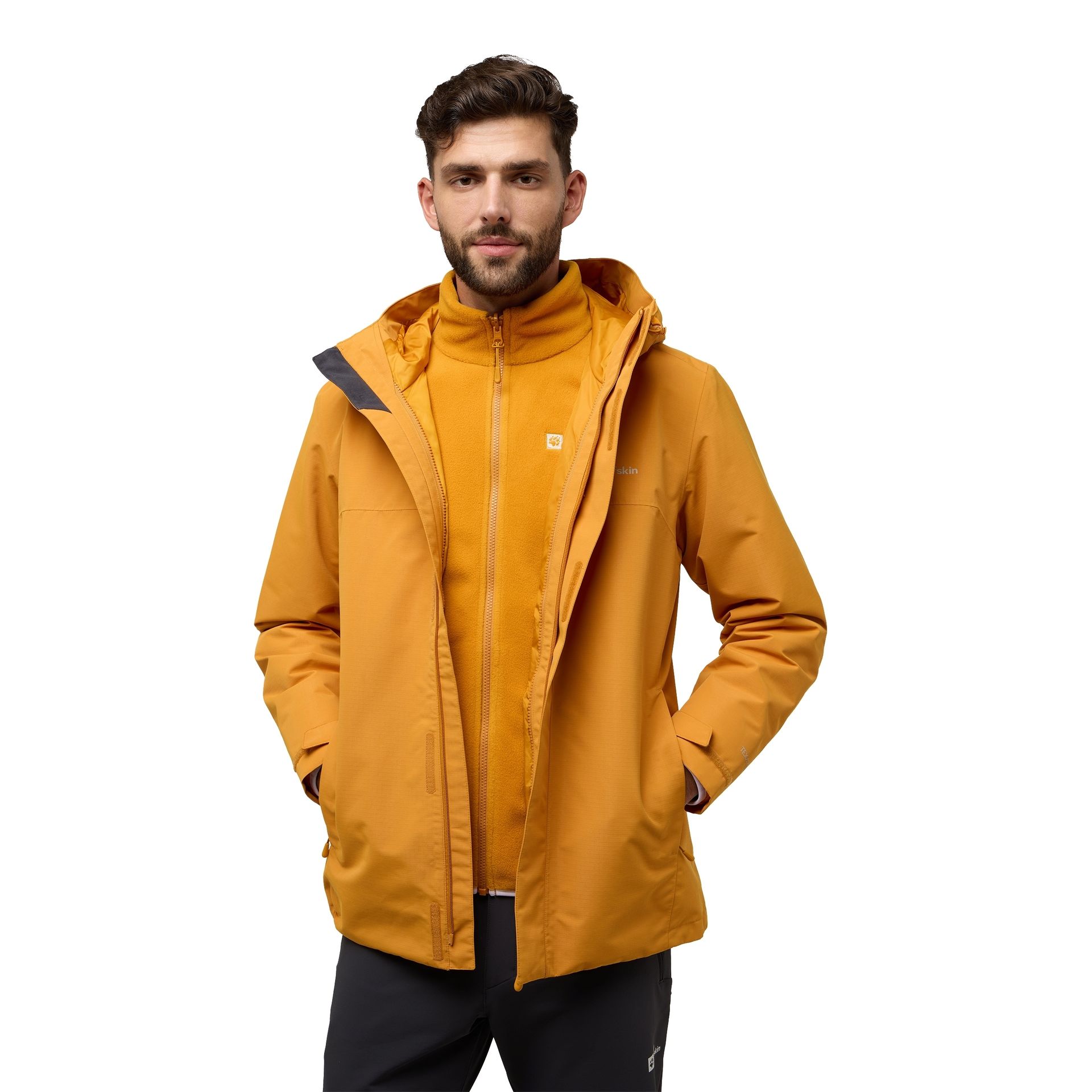 Męska kurtka 3w1 Jack Wolfskin ALTENBERG 3IN1 JKT M safflower - M