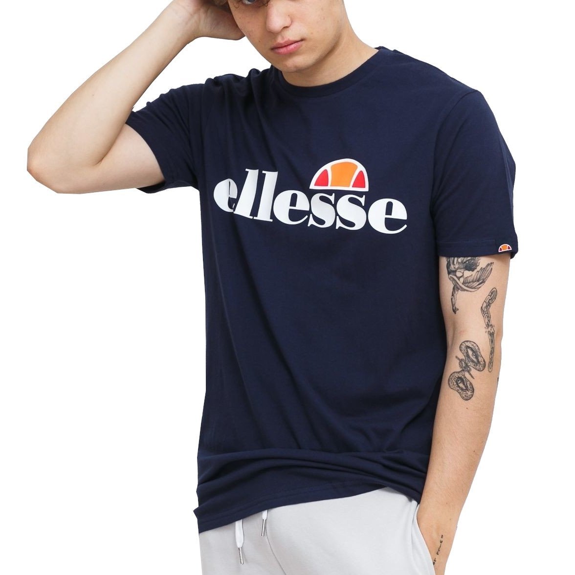 Ellesse T-Shirt Męski Granatowy Sl Prado Shc07405429 M