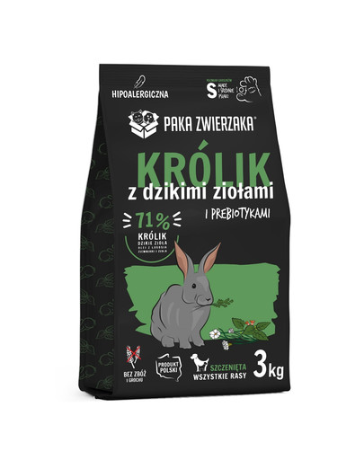 Karma hipoalergiczna dla psa SEVENTH HEAVEN 3 kg królik z dzikimi ziołami S