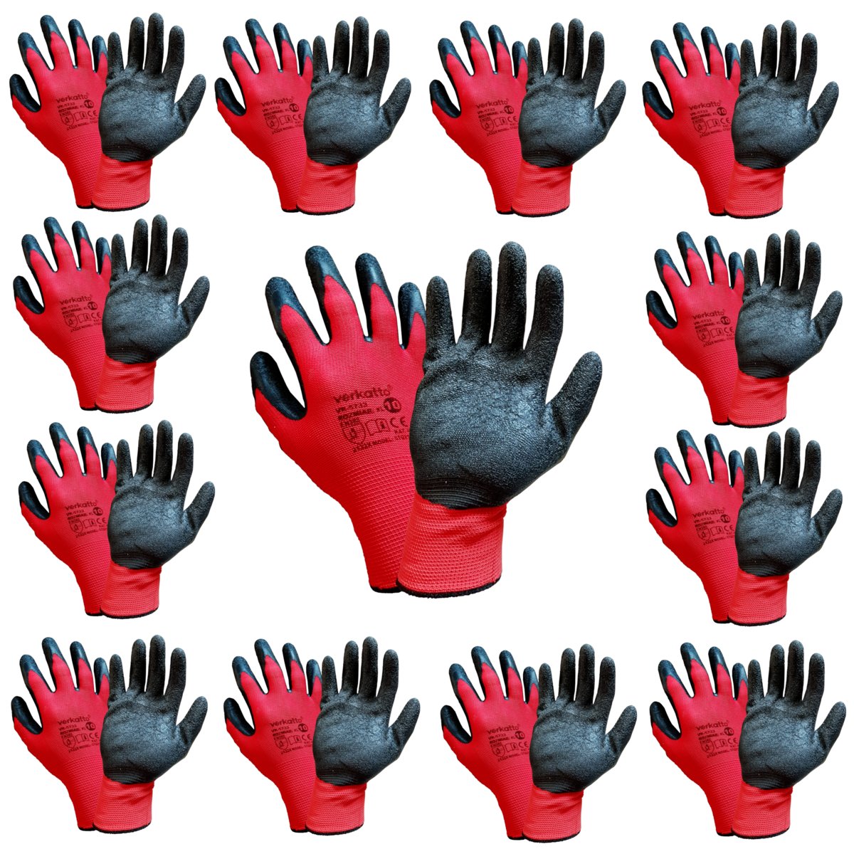 RĘKAWICE Rękawiczki Robocze LATEX r.8 op.12 par