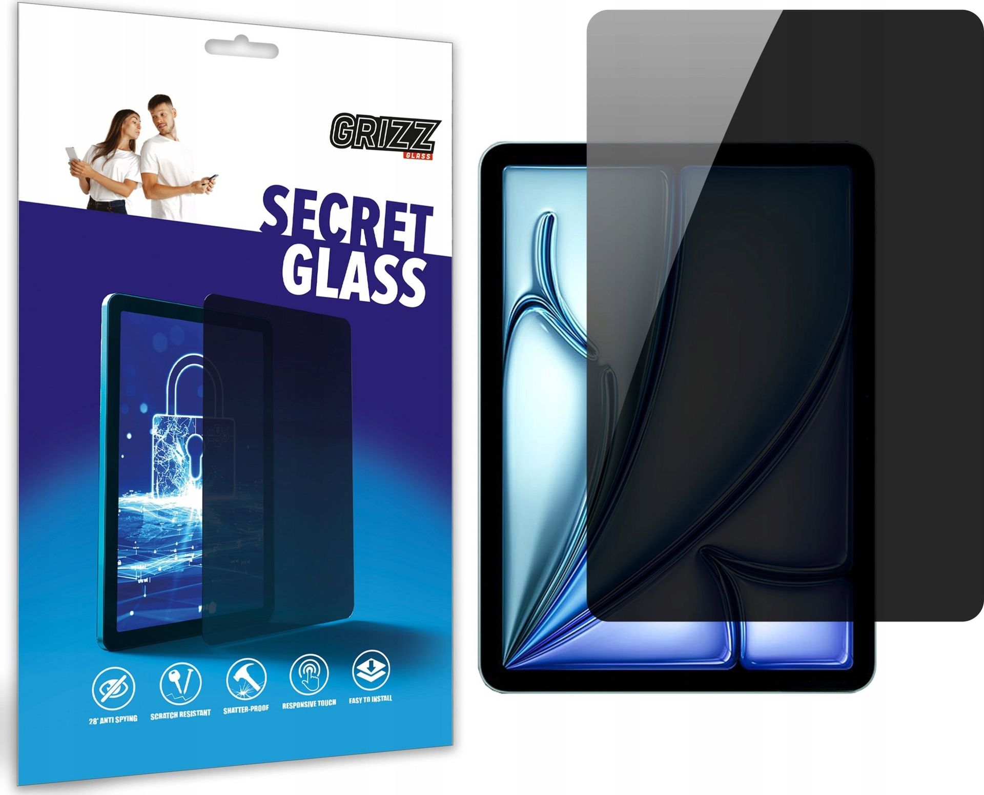 GrizzGlass Szkło prywatyzujące GrizzGlass SecretGlass do Apple iPad Air 11