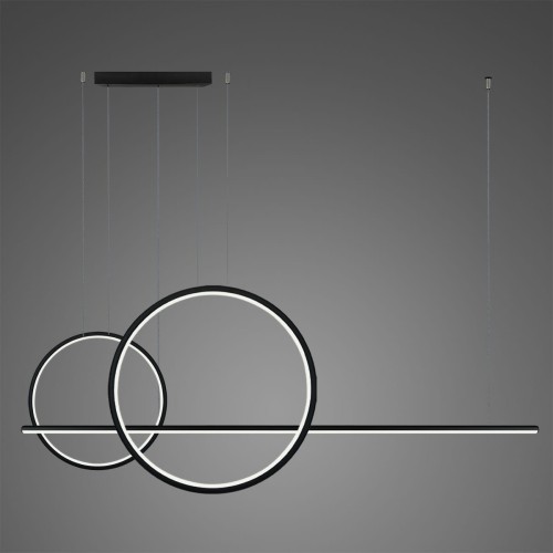 Lampa wisząca LINEA No.4 Φ60/40 cm czarna 4k Altavola Design