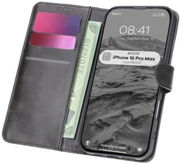 Bizon Etui z klapką Case Pocket do iPhone 16 Pro Max, czarne