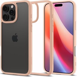 Spigen Etui Ultra Hybrid do iPhone 16 Pro, przezroczysto-różowe