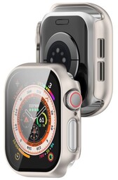 Bizon Etui ze szkłem do zegarka Case+Glass Watch do Apple Watch 10 46mm, szampańskie