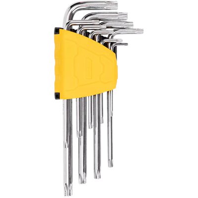 Zestaw kluczy imbusowych Torx Deli Tools EDL3091, T10-T50 (srebrny)