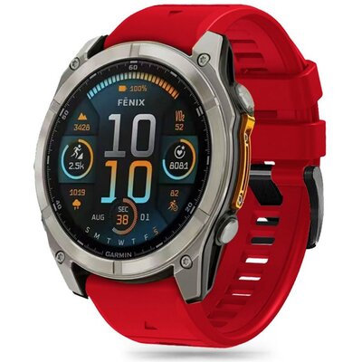 Pasek TECH-PROTECT Silicone Line do Garmin Fenix 5X/5X Plus/6X/6X Pro/7X/8 (51 mm) Czerwony