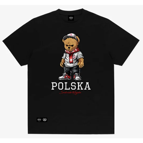 Środowisko Miejskie T-shirt Koszulka Polska Bear Black