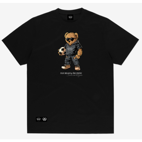 Środowisko Miejskie T-shirt Koszulka Fan Bear Black
