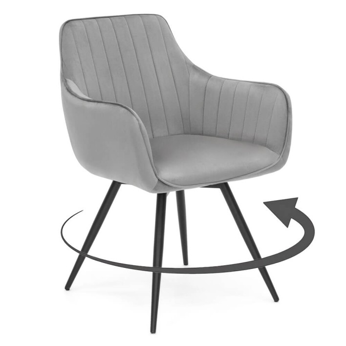 Krzesło obrotowe DC-0084-2 jasny szary