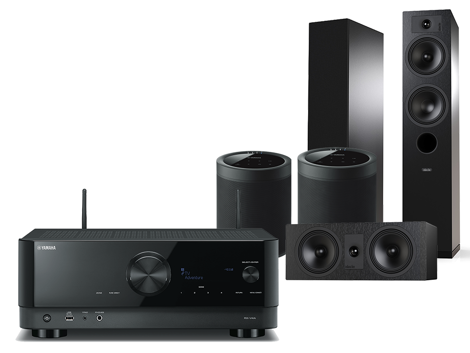 Yamaha RX-V4A + Tesi 5 + 7 + 2 x MusicCast 20