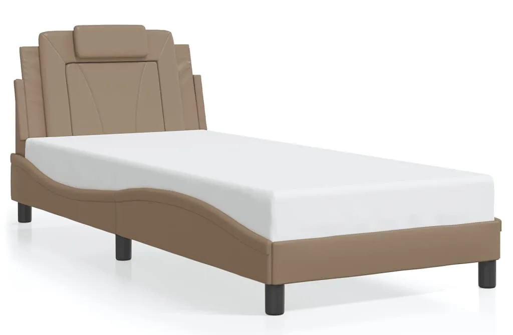 Łóżko jednoosobowe z oświetleniem led cappuccino 90x200 C0-H51