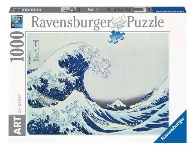 Ravensburger, Puzzle 1000: ART Collection - Wielka fala w Kaganawie (12000107). Wiek: 14+