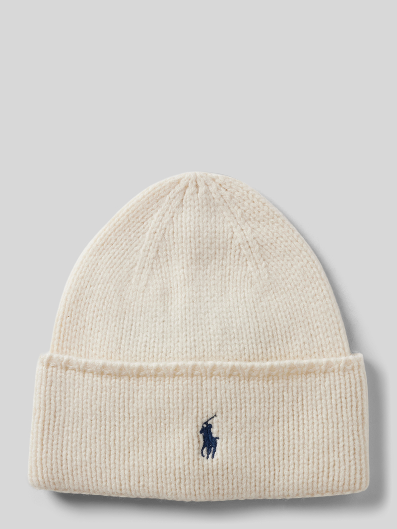 Czapka z wełny z detalem z logo model ‘PONY’