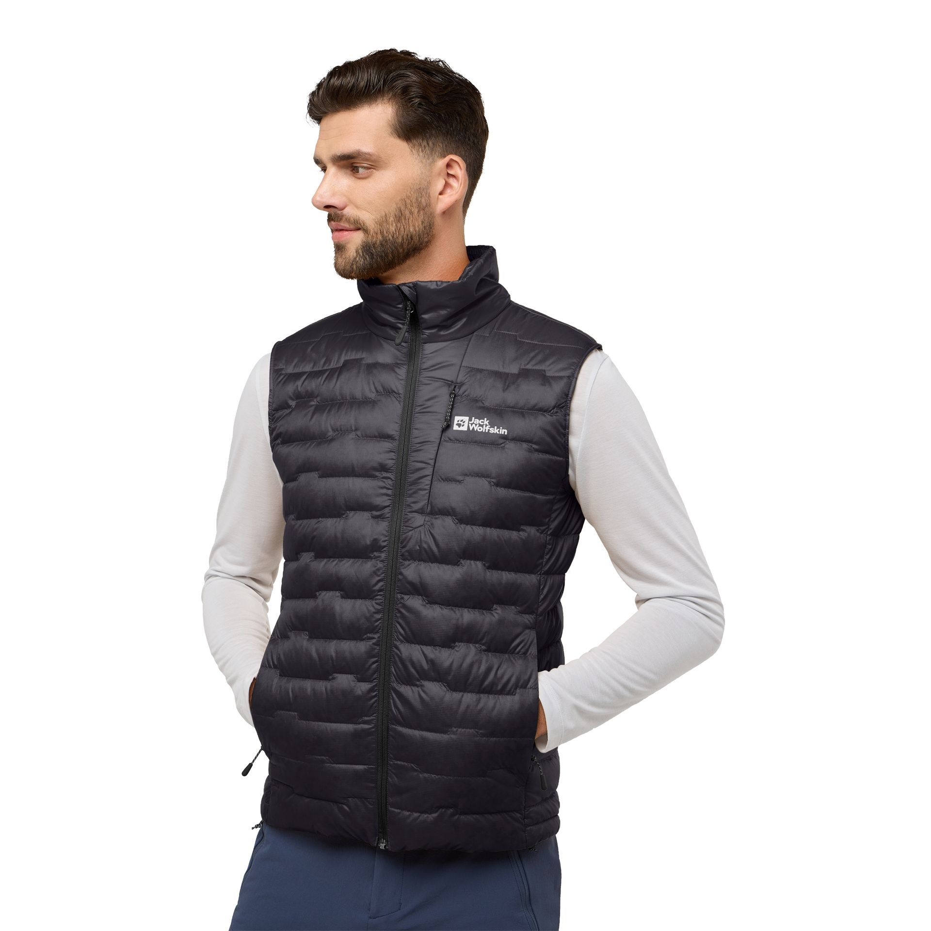 Męska kamizelka puchowa Jack Wolfskin PASSAMANI DOWN VEST M Phantom - XXXL