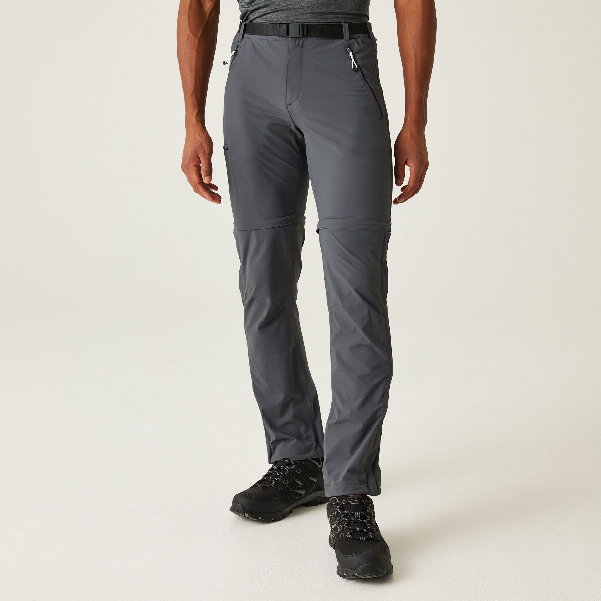 Regatta Męskie Spodnie Trekkingowe Xert Stretch Iii Zip Off Szary, Rozmiar: 40 R