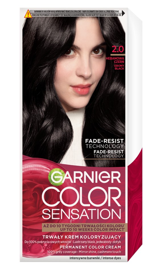 Garnier Color Sensation Krem koloryzujący 2.0 Hebanowa Czerń