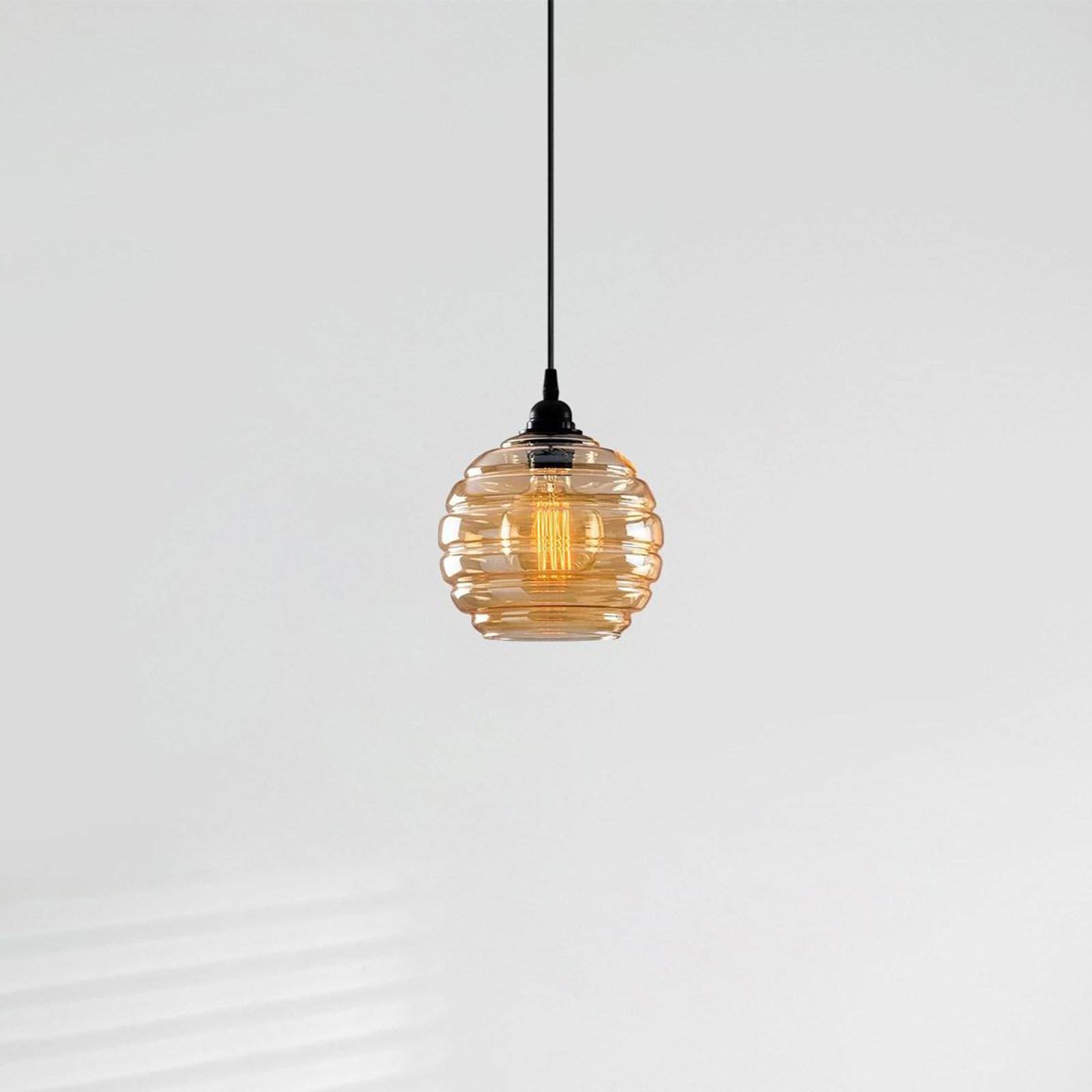 Opviq Lampa wisząca Gold 010, złoty-przezroczysty, szkło, Ø 20 cm