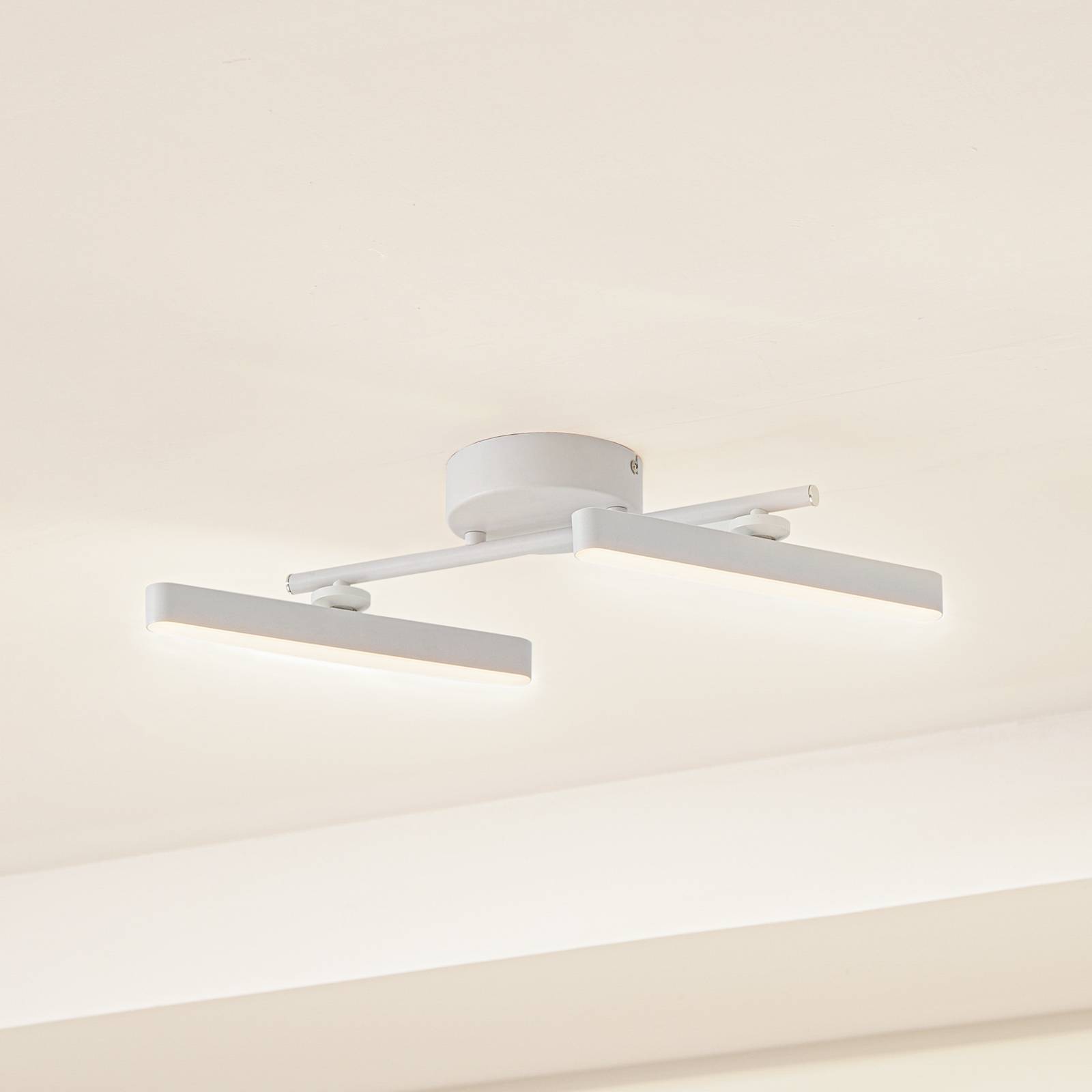 Reflektor LED Lindby Eldrin, biały, 18W, 2-punktowa, metal, 25cm