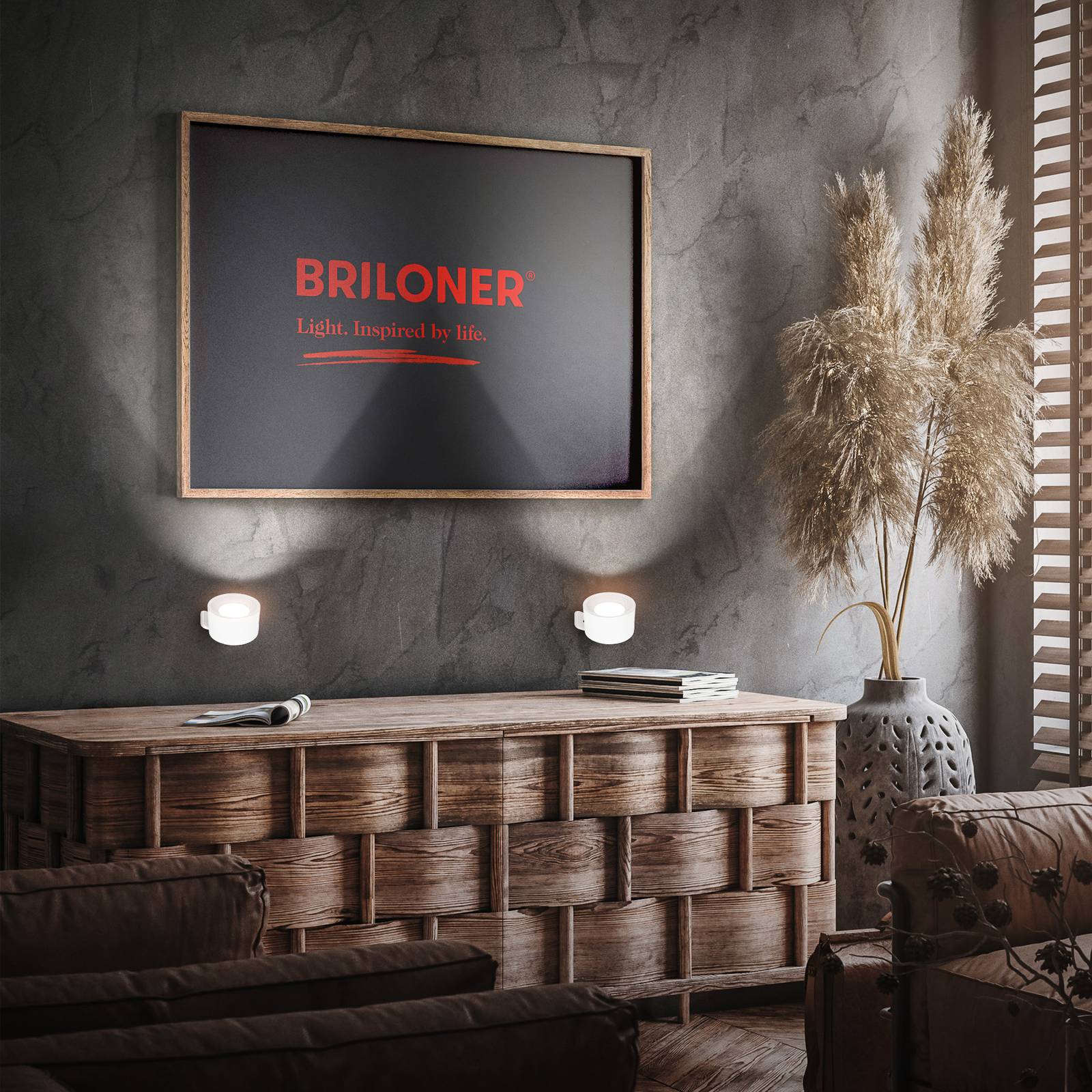 Briloner Akumulatorowy kinkiet LED Tari, biały, CCT, ściemniacz dotykowy, USB