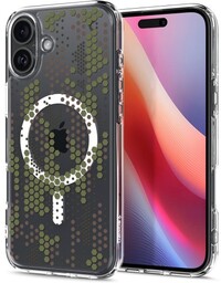 Spigen Etui Ultra Hybrid Mag do MagSafe do iPhone 16, przezroczysto-wzorzyste (Digital Camo)