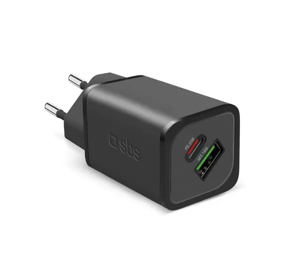 SBS NanoTube GaN PD 1XUSB-C 1XUSB-A 65W Czarny