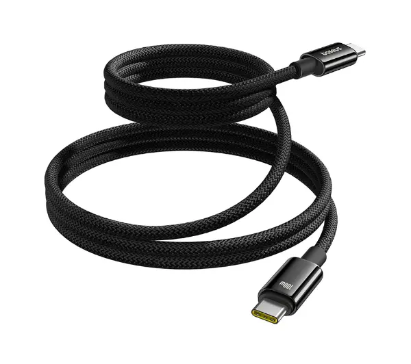 Baseus Tungsten Gold USB-C do USB-C 100W 1m Czarny